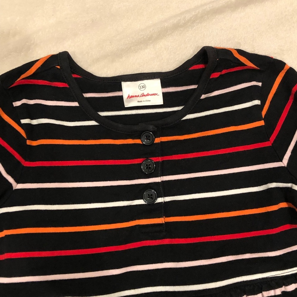 Hanna Andersson striped dress short sleeve - Picture 2 of 3